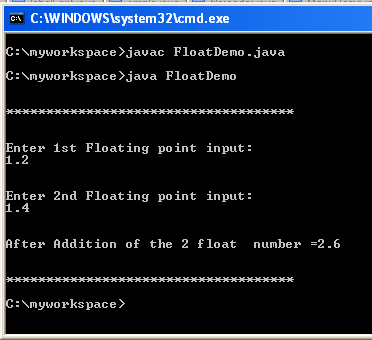 float variable java