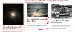 the Rebalance Theme by Automattic homepage post content modification