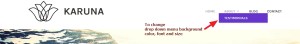 theme karuna drop down menu modification