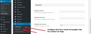 Avada theme Contact form email and google map configuration