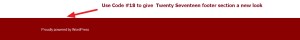 Twenty Seventeen footer section background
