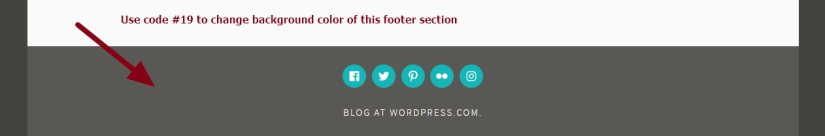 Theme Dara footer social icons section background