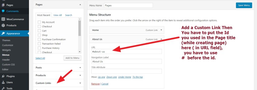 Click and scroll to content