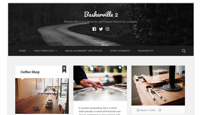 Theme baskerville documentation and modification