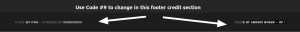 Theme Baskerville footer credit section modification