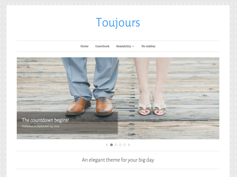 Create Website using Toujours theme
