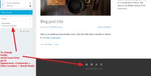 Footer Social URL change