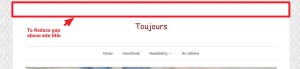 Reduce gap above site title