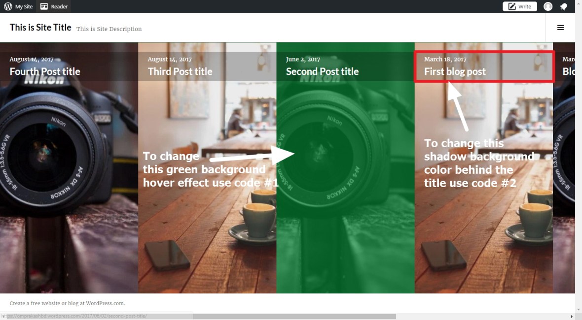 theme boardwalk image hover background color