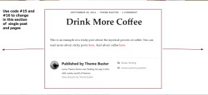 single post and page modification