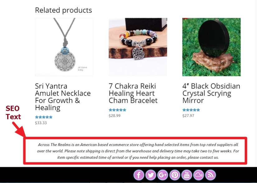 SEO Text After Related Product Woocommerce