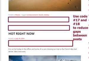 reduce gap between posts in archive or category page