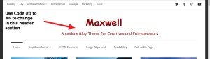 Maxwell By ThemeZee site title and site description styling and modification