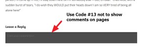 no comments on pages wordpress