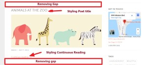 Blog page modification -- Post title Continuous Reading and gap removing