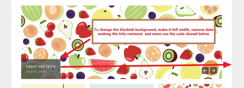 featured slider modifications