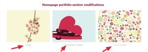 homepage portfolio section modifications
