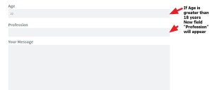 Contact Form 7 Conditional field IF Field value is greater then certain field new field will appear