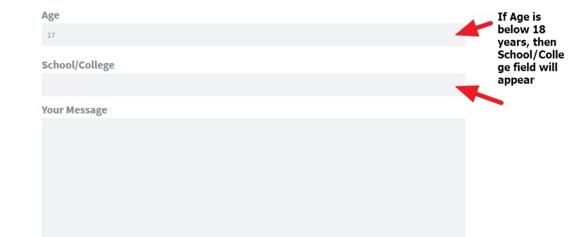 Contact Form 7 Conditional field IF Field value is less then new field appear