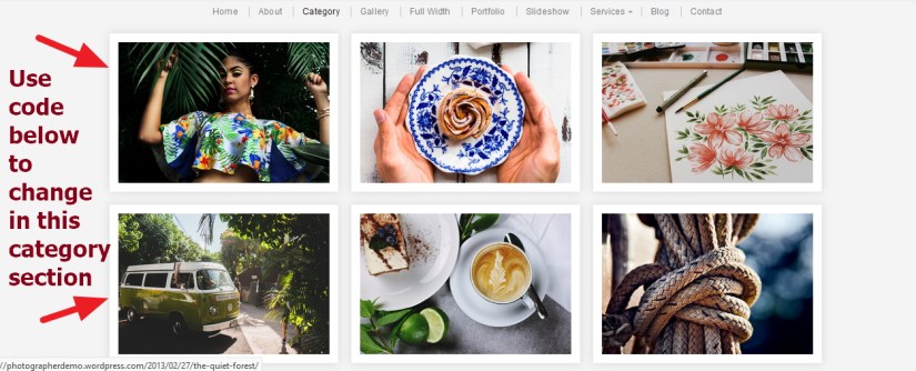 photographer category page modification
