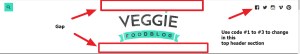 Theme Veggieby Anariel Design top header logo section modifications
