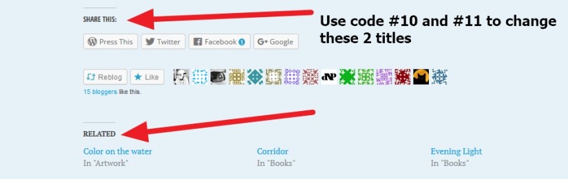 share this and Related post title color font and font size change