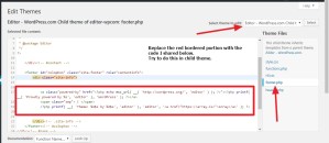 Proudly Powered by WordPress modification