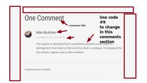 theme Editor by Array comments section modifications