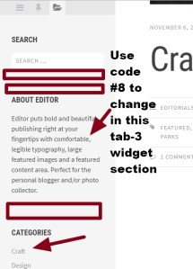 theme Editor by Array Tabbed sidebar widget section modification