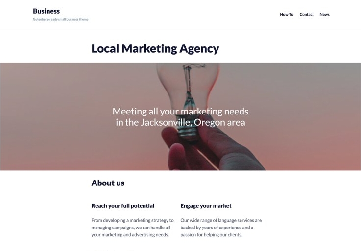 Business theme Demo screenshot