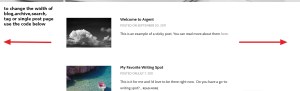 Theme Argent by Automattic blog, archive, tag, search and single post page width increase