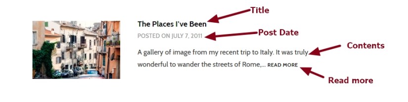 Theme Argent by Automattic blog, archive, tag, search and single post page title contents post date and read more modification