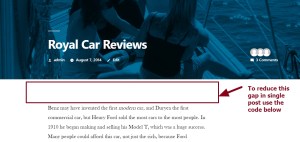 twenty nineteen theme by the wordpress team reducing gap just above the post content in single post