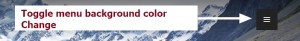 theme publication by automattic toggle menu background color change