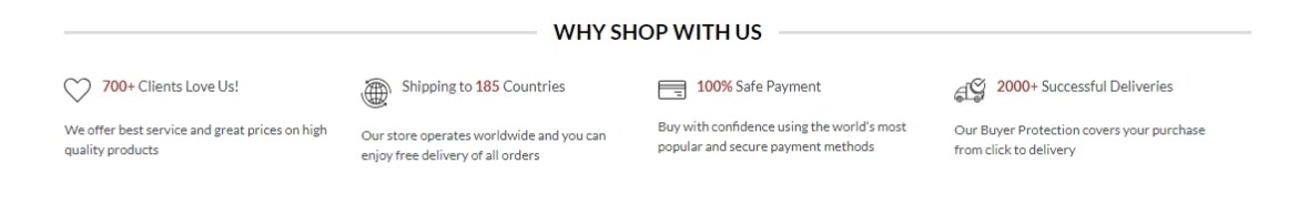 why shop with use section in wordpress html or php pages