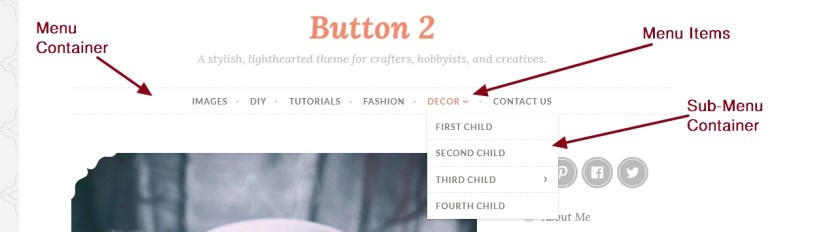 Menu and Sub Menu style modification