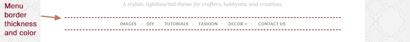 menu border thickness and color change
