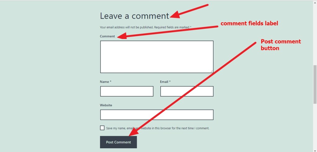 wordpress theme twenty twenty-one comments section modifications