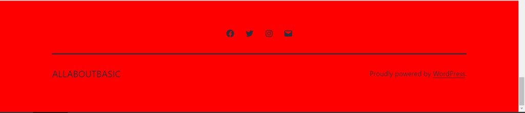 wordpress theme twenty twenty-one full width footer background color