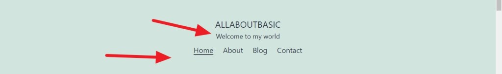 wordpress theme twenty twenty-one header logo and menu area centralized