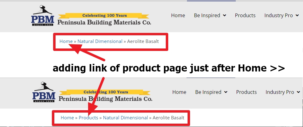 yoast breadcrumb add Product or any Text with links just after Home text