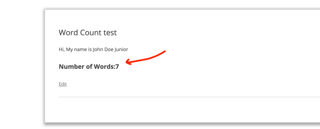 word count at the bottom of post and page wordpress